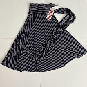 ELAN 8-Way Beach Dress Skirt NWT Convertible Navy White Striped Size S